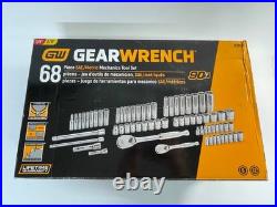 Gearwrench 68pc 1/4 & 3/8dr Socket Wrench Ratchet Set, SAE & Metric 84T #83000