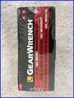 Gearwrench KDT-81024 61-Pc 1/4 Drive 6 Point SAE/Metric Tool set