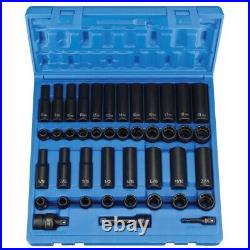Grey Pneumatic 1643RD 43-Piece 3/8 in Drive 12-Point Standard/Deep SAE/Metric Grey Pneumatic 1643RD 43-Piece 3/8 in Drive 12-Point Standard/Deep SAE/Metric