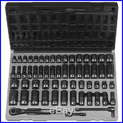 Grey Pneumatic 59pc 3/8 6pt SAE & Metric+Short and Deep Duo-Socket Set 81659CRD