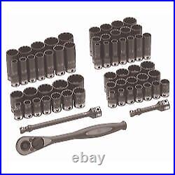 Grey Pneumatic 81259CRD 59 Piece 3/8 In. Drive 12 Point Sae/Metric Standard And Grey Pneumatic 81259CRD 59 Piece 3/8 In. Drive 12 Point Sae/Metric Standard And