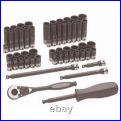 Grey Pneumatic 89253CRD 53 Piece 1/4 In. Drive 12 Point Sae/Metric Standard And Grey Pneumatic 89253CRD 53 Piece 1/4 In. Drive 12 Point Sae/Metric Standard And