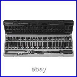 Grey Pneumatic 89653CRD 53 Pc. 1/4 Drive 6 Point Sae & Metric Standard And Grey Pneumatic 89653CRD 53 Pc. 1/4 Drive 6 Point Sae & Metric Standard And