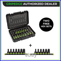 GripEdge Master RPT Hex Bit Allen Socket 38pc + Metric & SAE Hex Driver Set