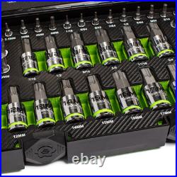 GripEdge Master RPT Hex Bit Allen Socket 38pc + Metric & SAE Hex Driver Set