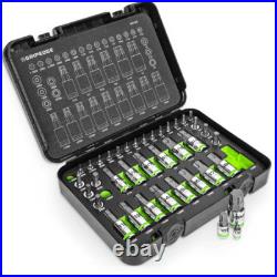 Grip Edge MH38S 38 Pc Master RPT Hex Bit Allen Socket Set Metric & SAE