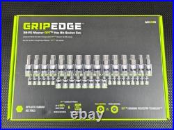Grip Edge MH38S 38 Pc Master RPT Hex Bit Allen Socket Set Metric & SAE GRIPEDGE