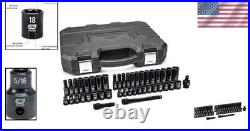 Heavy-Duty 44 Pc. Standard & Deep Socket Set SAE/Metric