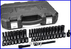 Heavy-Duty 44 Pc. Standard & Deep Socket Set SAE/Metric