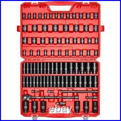 Heavy-Duty 91-Piece Impact Socket Set, SAE & Metric
