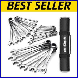 High-Quality Chrome Vanadium Ratcheting Wrench Set, 22-Piece