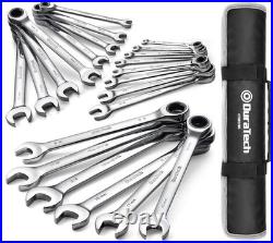 High-Quality Chrome Vanadium Ratcheting Wrench Set, 22-Piece