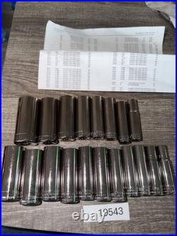 Huge 19pc Sears Craftsman USA Nos 12pt Deep Socket Set Metric Sae 3/8 Drive