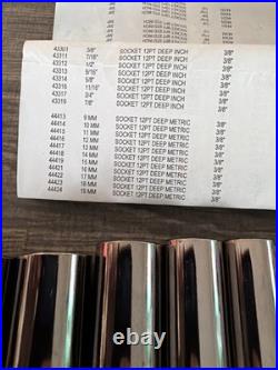Huge 19pc Sears Craftsman USA Nos 12pt Deep Socket Set Metric Sae 3/8 Drive