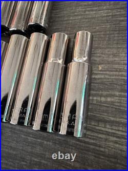Huge 19pc Sears Craftsman USA Nos 12pt Deep Socket Set Metric Sae 3/8 Drive