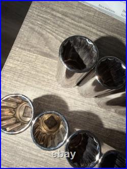 Huge 19pc Sears Craftsman USA Nos 12pt Deep Socket Set Metric Sae 3/8 Drive