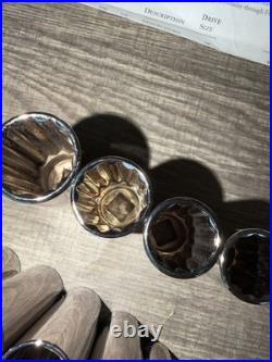 Huge 19pc Sears Craftsman USA Nos 12pt Deep Socket Set Metric Sae 3/8 Drive