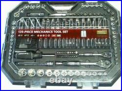 Husky 135 Piece Mechanics Tool Set 1/4 in & 3/8 in Drive SAE & MM H135CLMTS