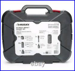 Husky 1/2 Drive SAE/Metric 6-Point Impact Socket Set 64-Piece Complete Kit