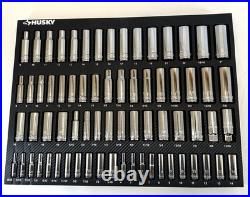 Husky 200 Piece 1/4 in 3/8 in & 1/2 in Drive Socket Set Holder In EVA Foam Trays