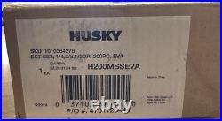 Husky 200 Piece 1/4 in 3/8 in & 1/2 in Drive Socket Set Holder In EVA Foam Trays