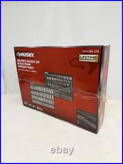 Husky 200 Piece 1/4 in. 3/8 in. & 1/2 in. Drive Socket Set in EVA Foam Tray