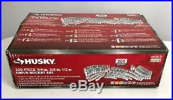 Husky 200 Pieces Drive Socket Set 1/4 3/8 1/2 SAE Metric Auto Home Mechanic