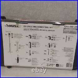 Husky 280pc Mechanics Tool Set 1/4 3/8 1/2 Drive SAE/Metric Hard Case