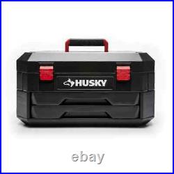 Husky Mechanics Tool Set Quick Release Button Chrome Storage Case (290-Piece)