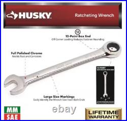 Husky SAE+Metric Ratcheting Wrench Set in EVA Tray 30PCS (HRW30PCEVA) Husky SAE+Metric Ratcheting Wrench Set in EVA Tray 30PCS (HRW30PCEVA)