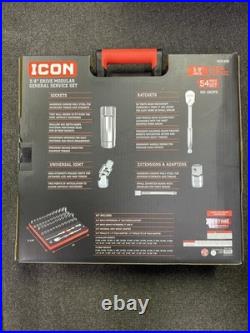 ICON 3/8 Drive Modular General Service Set 54 Piece Set SAE & Metric M25400 New