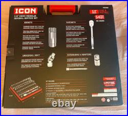 ICON 3/8 in. Drive SAE and Metric Modular General Service Socket Set, 54-Piece