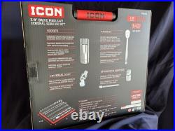 Icon Set 3/8 Drive Modular General Service 54 Pieces SAE & Metric 6 Pt Sockets