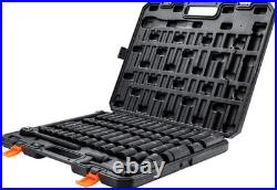 Impact Socket Set 65 Piece 1/2 inch Drive SAE & Metric Chrome Vanadium Steel