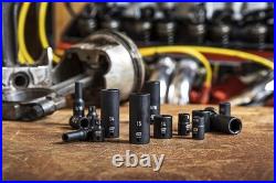 Impact Socket Set Chrome Molybdenum 44-Piece SAE Metric Deep Standard