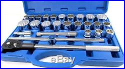 Imperial Metric Socket Set 27pc 3/4 Inch Drive Tool Kit AF SAE MM Ratchet SS304