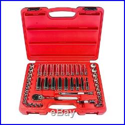 K Tool 47 Piece 3/8 Drive 6 Point Complete Metric and Standard SAE Socket Set
