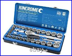 Kincrome METRIC & IMPERIAL SOCKET SET K28071 1/2 51Pcs 12Point 60-Teeth Ratchet