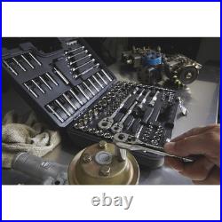 Klutch Mechanic's Socket Set, 97-Pc, 1/4in, 3/8in. And 1/2in. Drive, SAE &