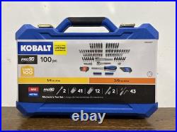 Kobalt 100pc Standard (SAE) and Metric Polished Chrome Mechanics Tool Set NEW Kobalt 100pc Standard (SAE) and Metric Polished Chrome Mechanics Tool Set NEW