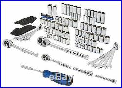 Kobalt 138-Piece Standard SAE & Metric Polished Chrome Mechanics Tool Set 86754