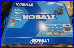 Kobalt 227-Piece Standard SAE & Metric Polished Chrome Mechanics Tool Set