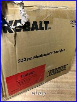 Kobalt 232 Pc Standard SAE and Metric Polished Chrome Mechanics Tool Sets New