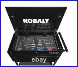 Kobalt 238 PC Standard SAE Metric Mechanics Tool Set With Foam Trays
