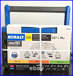 Kobalt 243 pc Standard (SAE) & Metric Chrome Mechanics Tool Set withCase Brand NEW