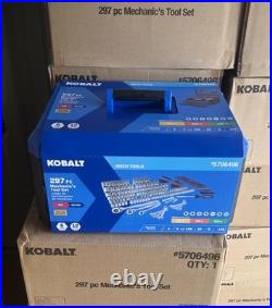 Kobalt 297-Piece Standard & Metric Polished Chrome Mechanics Tool Set with CASE