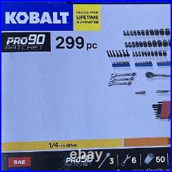 Kobalt 299-Piece Standard (SAE) and Metric Combination Polished Chrome Mechanics