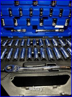 Kobalt 55-Piece Standard (SAE) and Metric Polished Chrome Mechanics Tool Set Kobalt 55-Piece Standard (SAE) and Metric Polished Chrome Mechanics Tool Set