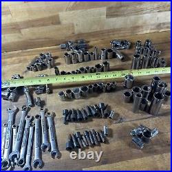 Large Lot Of Craftsman USA Partial Socket Lot 155 Pc 1/2 3/8 1/4 Mechanic Set