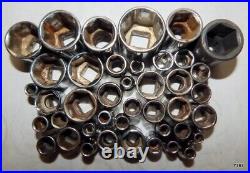 Large Mixed Lot 45 PCS 6-Point 12-Point Metric SAE Sockets